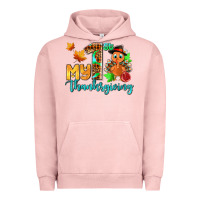 Pigment Salmon my first thanksgiving with turkey Urban Hoodie - AdoDesignShop