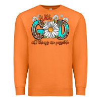 Carrot with god all things are possible daisy Premium Sweatshirt - Zillion Design Studio