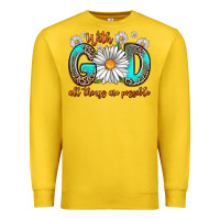 Lemon with god all things are possible daisy Premium Sweatshirt - Zillion Design Studio