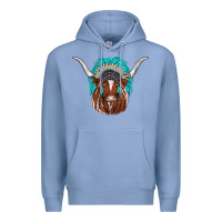 Colony Blue texas longhorn indian headdress Premium Hoodie - JahusDesignShop