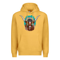 Mustard texas longhorn indian headdress Premium Hoodie - JahusDesignShop
