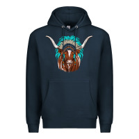Navy texas longhorn indian headdress Premium Hoodie - JahusDesignShop