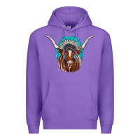 Purple texas longhorn indian headdress Premium Hoodie - JahusDesignShop