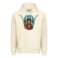 Sandshell texas longhorn indian headdress Premium Hoodie - JahusDesignShop