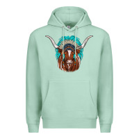 Seafoam texas longhorn indian headdress Premium Hoodie - JahusDesignShop