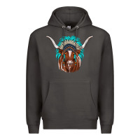 Smoke texas longhorn indian headdress Premium Hoodie - JahusDesignShop
