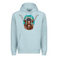 Blue Mist texas longhorn indian headdress Premium Hoodie - JahusDesignShop