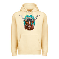 Pina Colada texas longhorn indian headdress Premium Hoodie - JahusDesignShop