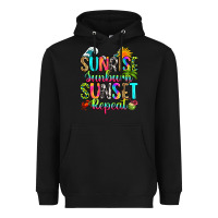Black sunrise sunburn sunset repeat Heavyweight Hoodie - RanaPortraitStore