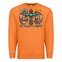 Carrot with god all things are possible cross Premium Sweatshirt - Zillion Design Studio