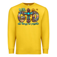 Lemon with god all things are possible cross Premium Sweatshirt - Zillion Design Studio