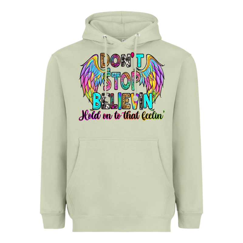 Don't Stop Believin' Hold On To That Feelin' Heavyweight Hoodie by RanaPortraitStore | Teevron