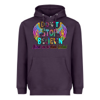 Plum don't stop believin' hold on to that feelin' Heavyweight Hoodie - RanaPortraitStore