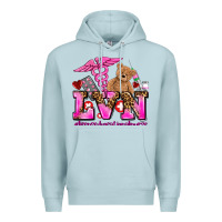 Blue Mist valentines day lvn licensed vocational nurse Premium Hoodie - AdoDesignShop
