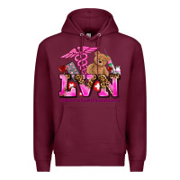 Burgundy valentines day lvn licensed vocational nurse Premium Hoodie - AdoDesignShop