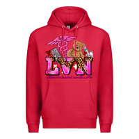 Cardinal valentines day lvn licensed vocational nurse Premium Hoodie - AdoDesignShop