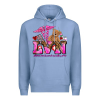 Colony Blue valentines day lvn licensed vocational nurse Premium Hoodie - AdoDesignShop