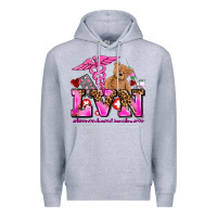 Heather Grey valentines day lvn licensed vocational nurse Premium Hoodie - AdoDesignShop