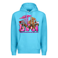 Ocean Blue valentines day lvn licensed vocational nurse Premium Hoodie - AdoDesignShop