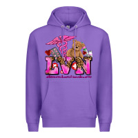 Purple valentines day lvn licensed vocational nurse Premium Hoodie - AdoDesignShop