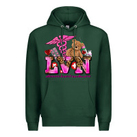 Sports Green valentines day lvn licensed vocational nurse Premium Hoodie - AdoDesignShop