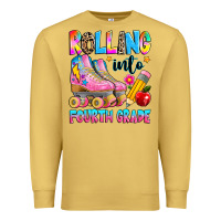 Antique Gold rolling into fourth grade Premium Sweatshirt - texasbilliewilder