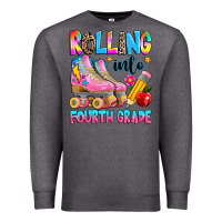 Charcoal Heather rolling into fourth grade Premium Sweatshirt - texasbilliewilder