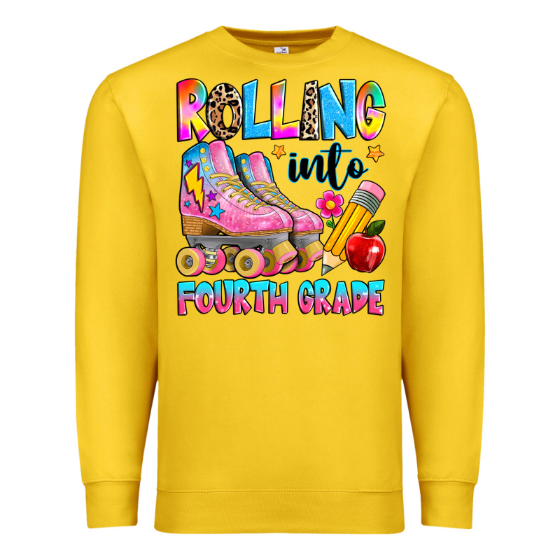 Rolling Into Fourth Grade Premium Sweatshirt by texasbilliewilder | Teevron