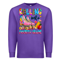 Purple rolling into fourth grade Premium Sweatshirt - texasbilliewilder