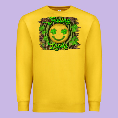 Feeling Lucky Premium Sweatshirt Designed By Ranaportraitstore