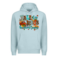 Blue Mist fall for jesus he never leaves Premium Hoodie - AdoDesignShop