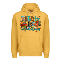 Mustard fall for jesus he never leaves Premium Hoodie - AdoDesignShop