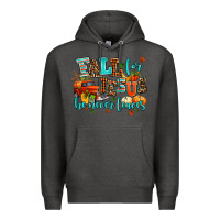Charcoal Heather fall for jesus he never leaves Premium Hoodie - AdoDesignShop