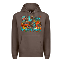 Coffee fall for jesus he never leaves Premium Hoodie - AdoDesignShop