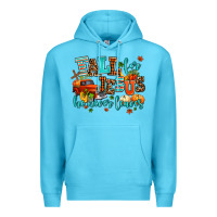 Ocean Blue fall for jesus he never leaves Premium Hoodie - AdoDesignShop