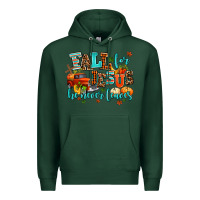 Sports Green fall for jesus he never leaves Premium Hoodie - AdoDesignShop