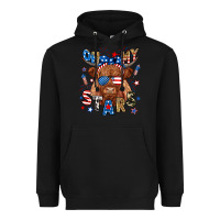 Black oh my stars highland cow Heavyweight Hoodie - RanaPortraitStore
