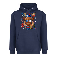 Navy oh my stars highland cow Heavyweight Hoodie - RanaPortraitStore