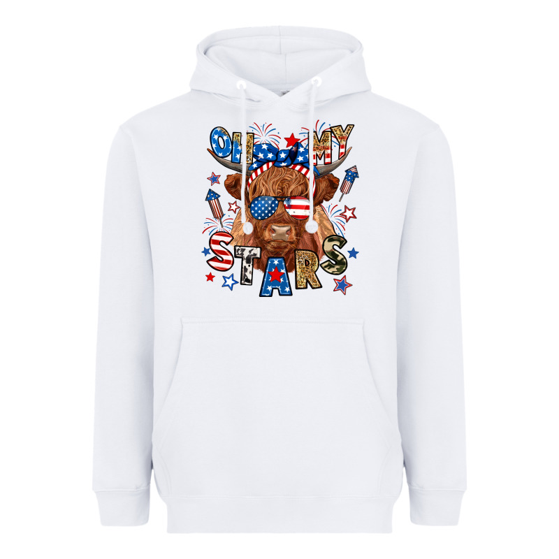Oh My Stars Highland Cow Heavyweight Hoodie by RanaPortraitStore | Teevron