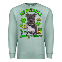 Seafoam st patricks day my pitbuli my lucky charm Premium Sweatshirt - RanaPortraitStore