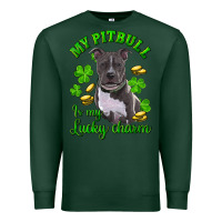 Sports Green st patricks day my pitbuli my lucky charm Premium Sweatshirt - RanaPortraitStore