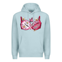 Blue Mist Hour Breast Cancer Bra Premium Hoodie - Artiststas