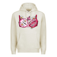 Oatmeal Heather Hour Breast Cancer Bra Premium Hoodie - Artiststas