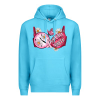 Ocean Blue Hour Breast Cancer Bra Premium Hoodie - Artiststas