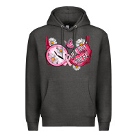 Charcoal Heather Hour Breast Cancer Bra Premium Hoodie - Artiststas