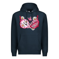 Navy Hour Breast Cancer Bra Premium Hoodie - Artiststas
