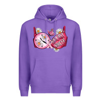Purple Hour Breast Cancer Bra Premium Hoodie - Artiststas