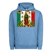 Pigment Pebble Blue our lady of guadalupe Urban Hoodie - JahusDesignShop