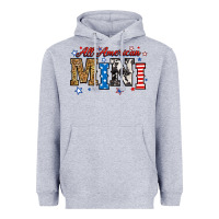 Heather Grey all american mini Heavyweight Hoodie - RanaPortraitStore