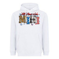 White all american mini Heavyweight Hoodie - RanaPortraitStore
